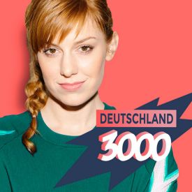 Porträt von Eva Schultz mit dem Deutschland3000-Logo (Foto: Paula Winkler)